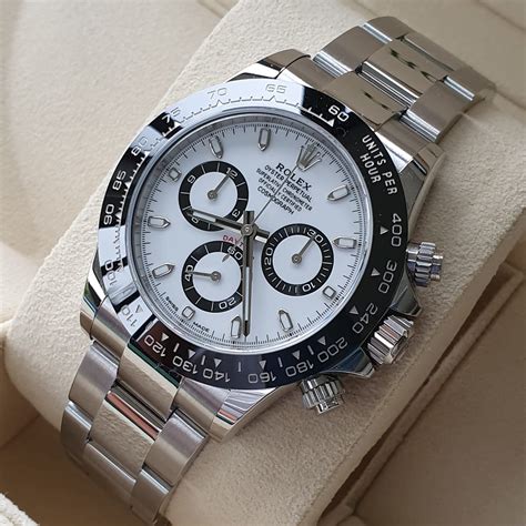 rolex daytona ceramic bezel white dial chronograph|rolex daytona platinum reference.